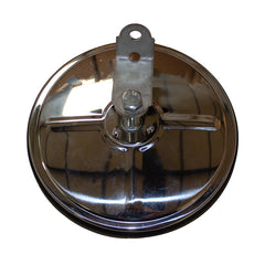 5'' Black Convex Mirror Head with Rib Back and Center Mount