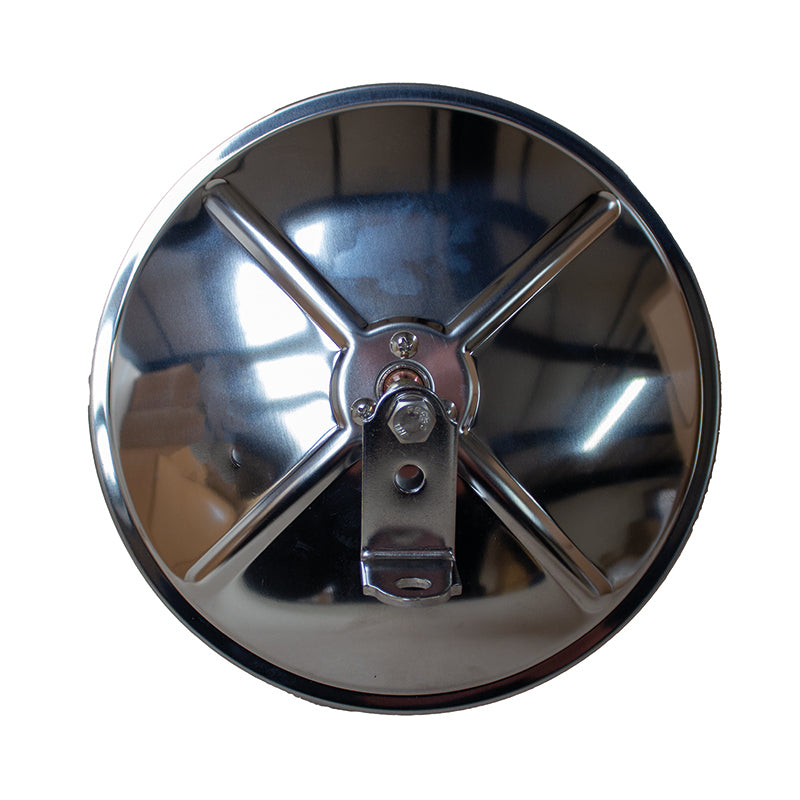 5'' Convex Mirror Head with Rib Back and Center Mount J Bracket