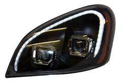 Freightliner Cascadia (08-17) Head Lamp Assembly SET Manual Fully LED with Indicator LED Strip